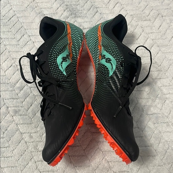 Saucony Black and Cool Mint  Athletic Shoes Size 11 Men’s Spitfire 5 Track main image 5